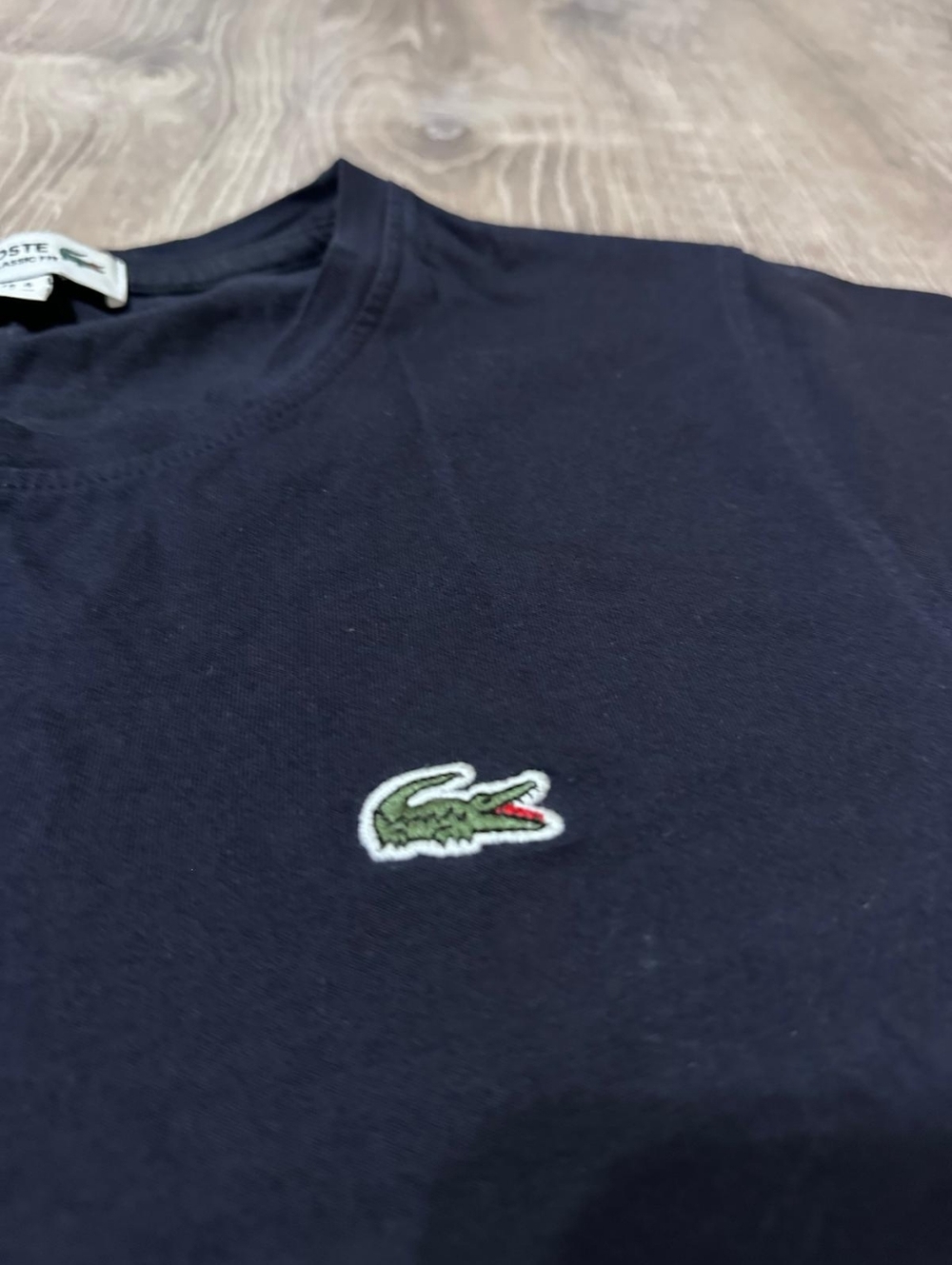 Lacoste Navy Short Sleeve Cotton Crew Neck Tee - Picture 2 of 4